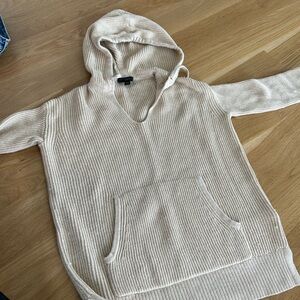 JCrew cotton/ cashmere hooded beach sweater